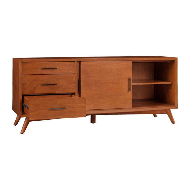 Flynn Large TV Console, Chestnut