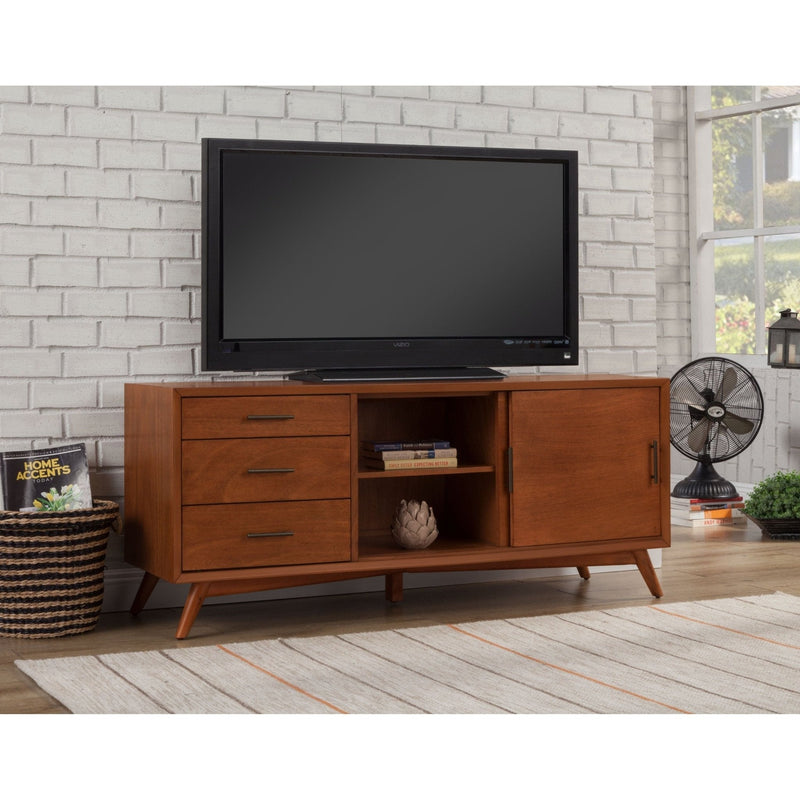 Flynn Large TV Console, Chestnut