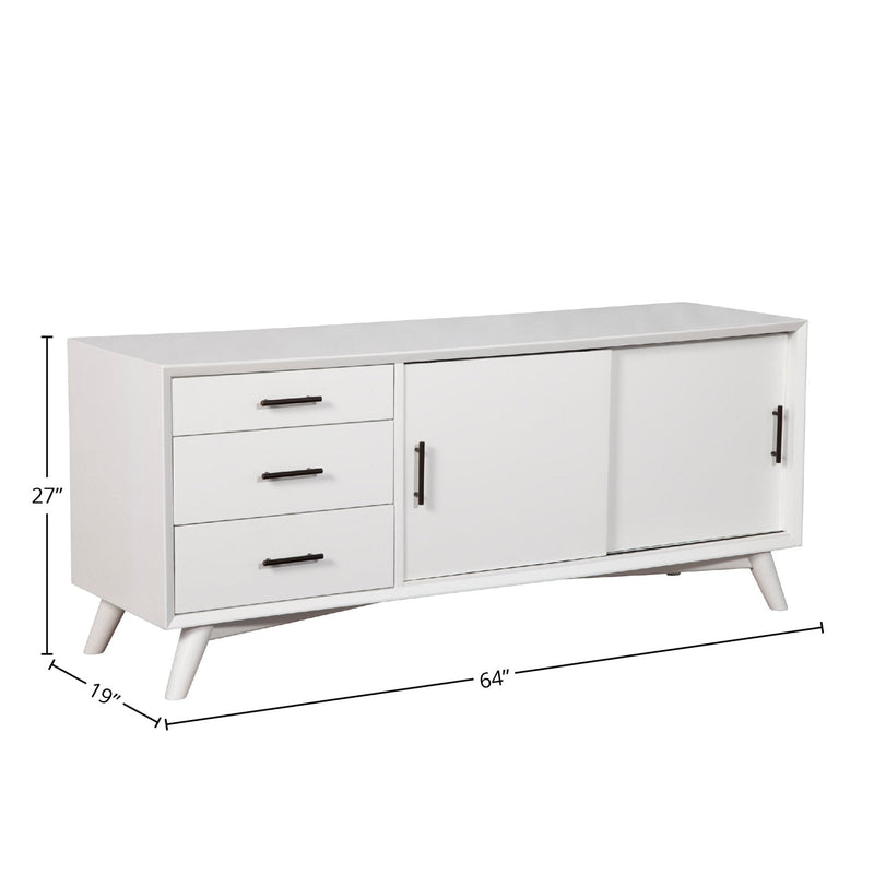 Flynn Large TV Console, White