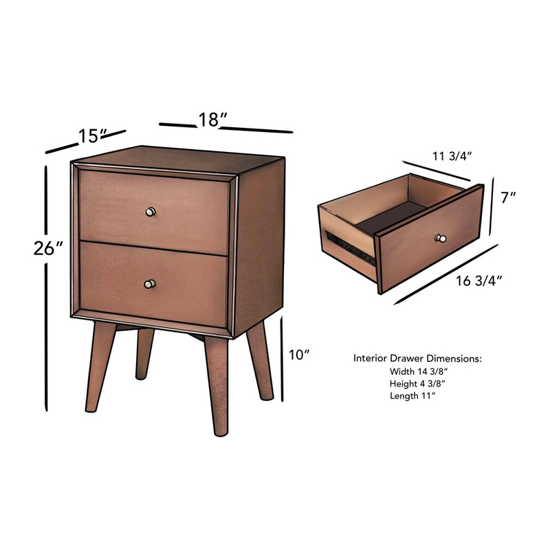 Flynn Nightstand, Chestnut