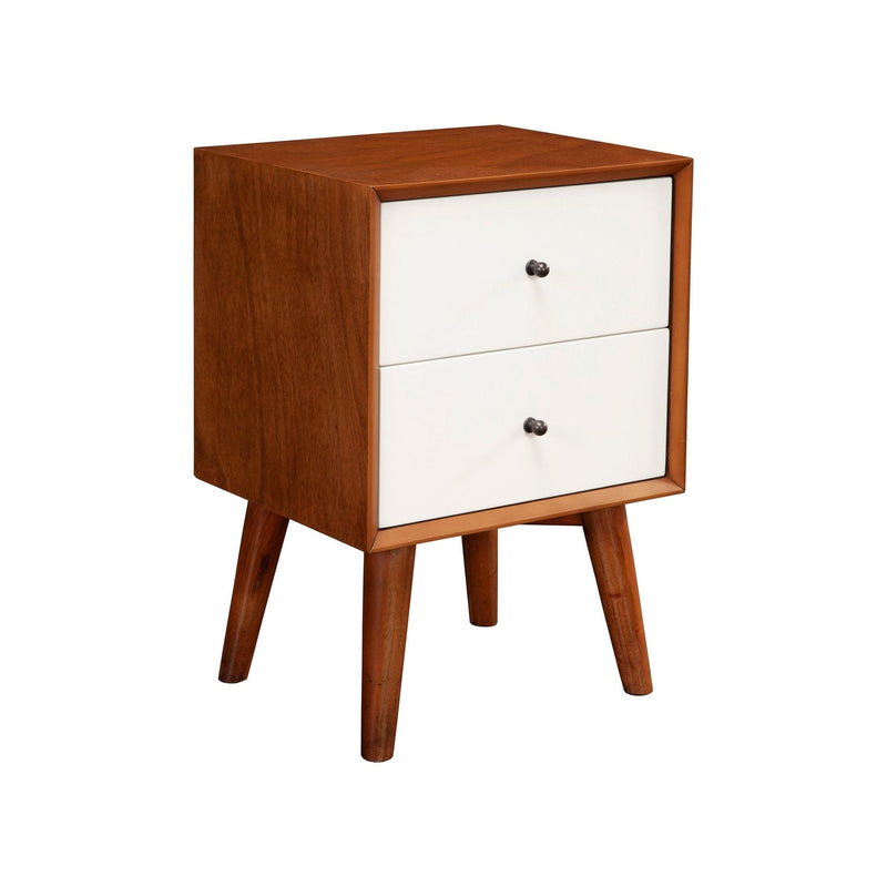 Flynn Nightstand, Chestnut/White