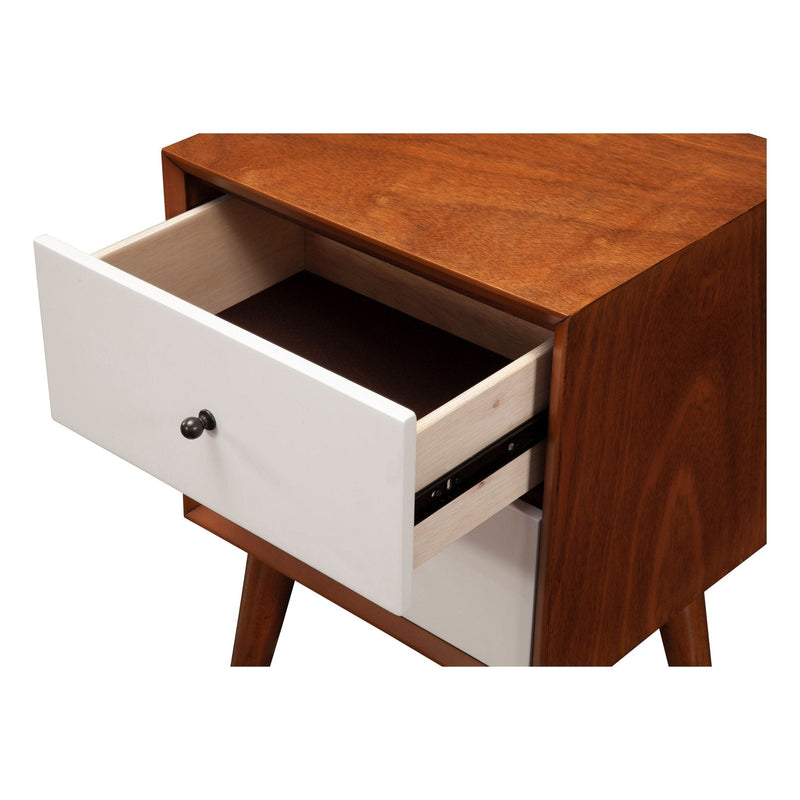 Flynn Nightstand, Chestnut/White