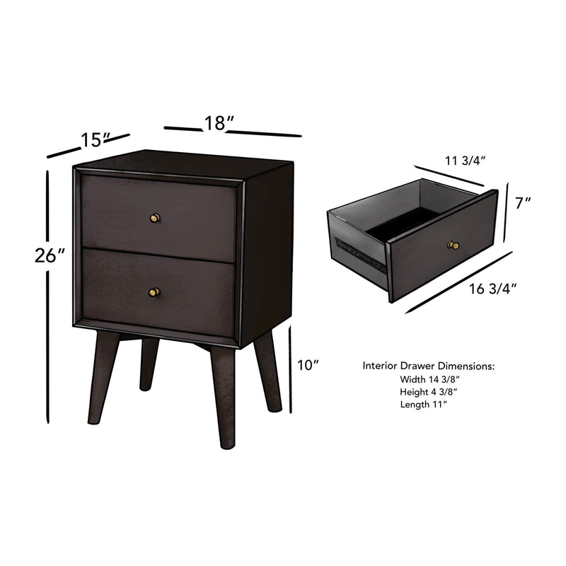 Flynn Nightstand, Black