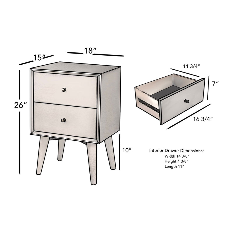 Flynn Nightstand, White