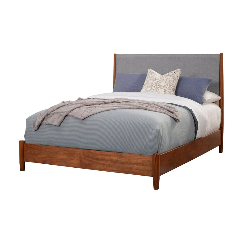 Flynn Panel Bed, Chestnut/Grey