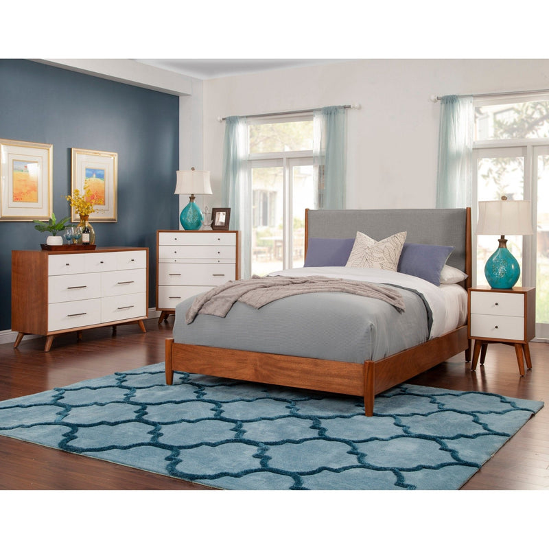 Flynn Panel Bed, Acorn/Grey