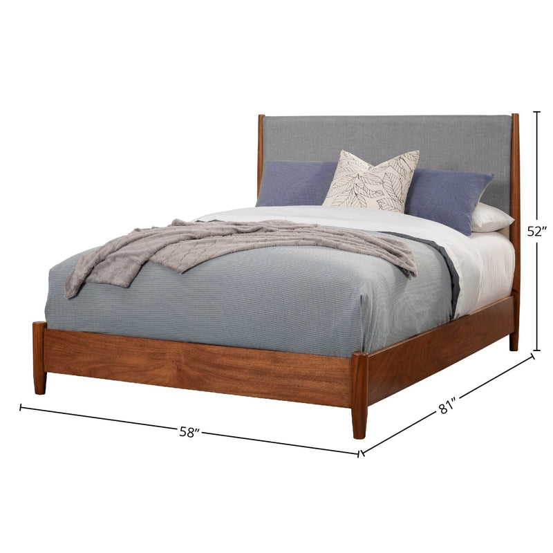 Flynn Panel Bed, Acorn/Grey