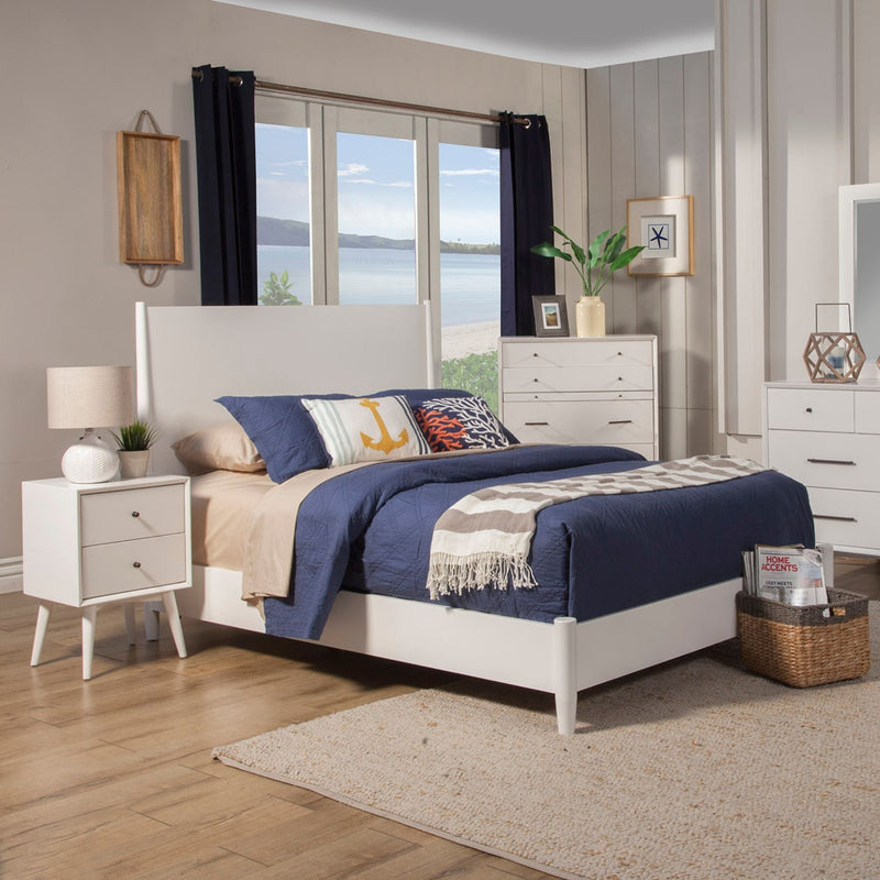 Flynn Platform Bed, White