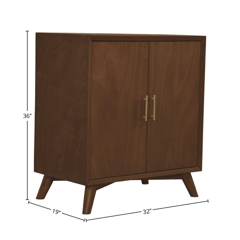 Flynn Small Bar Cabinet, Walnut