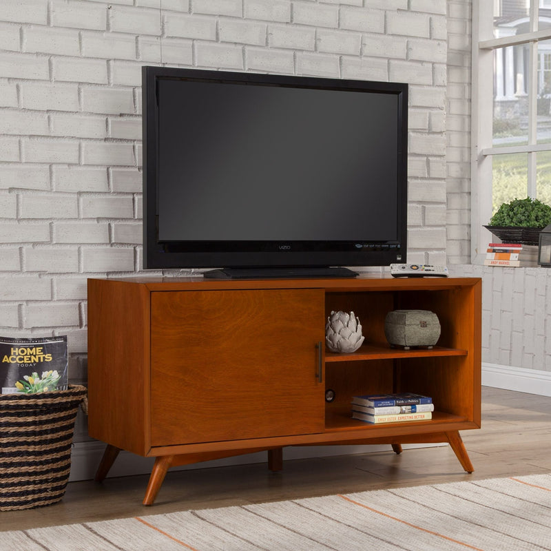 Flynn Small TV Console, Chestnut