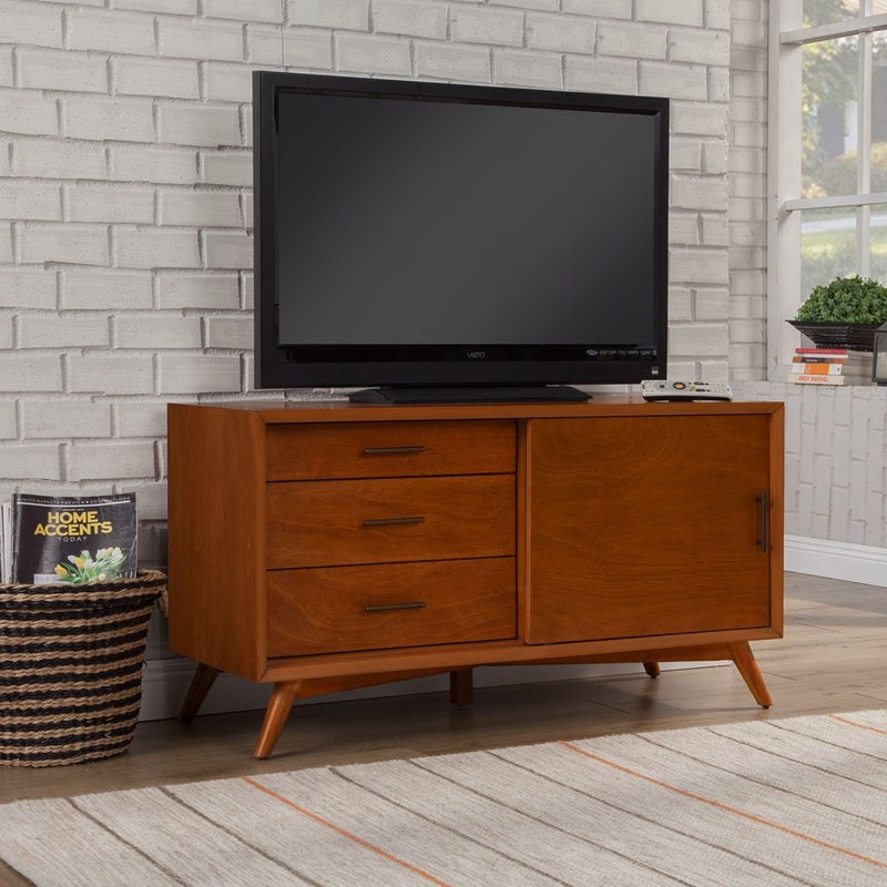 Flynn Small TV Console, Chestnut