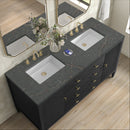 James Martin Myrrin 60" Double Bathroom Vanity, Carbon Oak