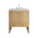James Martin Hudson 30" Single Bathroom Vanity, Light Natural Oak