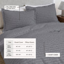 100% Cotton Honeycomb Waffle Duvet Set - Mattea Collection by Great Bay Home