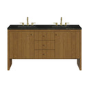 James Martin Hudson 60" Double Bathroom Vanity, Honey Oak