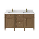 James Martin Brittany 60" Double Bathroom Vanity, Pecan
