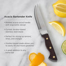 Professional Bartender Knife with Acacia Wood Handle by Viski