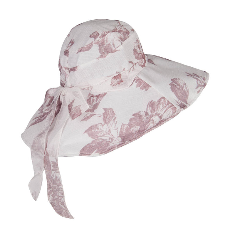 Floral Design Bow Crushable Hat