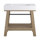 James Martin Auburn 36" Single Console Vanity, Weathered Timber