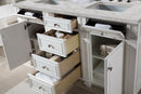 James Martin Bristol 60" Double Bathroom Vanity, Bright White