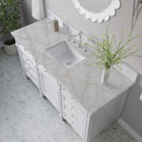 James Martin Brittany 60" Single Bathroom Vanity, Bright White