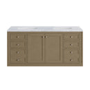 James Martin Chicago 60" Double Bathroom Vanity, Walnut Whisper