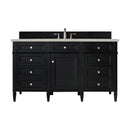 James Martin Brittany 60" Single Bathroom Vanity, Black Onyx