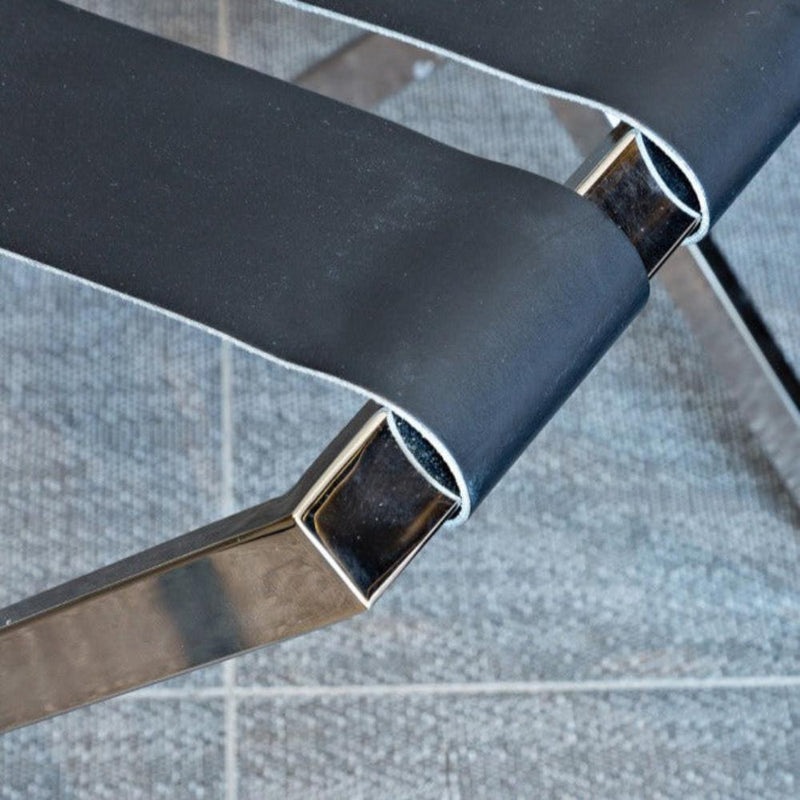 Bitterroot-Foldable Metal Luggage Rack with Genuie Leather