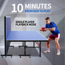 8FT Foldable Midsize Table Tennis Table Set With Paddles, Balls, And Net (SAK14735) by SAKSBY WHOLESALE