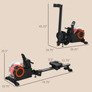 Rovix Foldable Water Rowing Machine With Adjustable Resistance, Wheels, LCD Monitor And Tablet Holder (SAK53758) by SAKSBY WHOLESALE