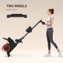 Rovix Foldable Water Rowing Machine With Adjustable Resistance, Wheels, LCD Monitor And Tablet Holder (SAK53758) by SAKSBY WHOLESALE