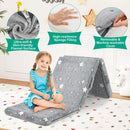 Foldable Floor Mattress for Kids with Washable Flannel Cover