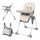 Foldable High Chair with Footrest and Detachable Tray by LJGDeals