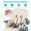 Foldable High Chair with Footrest and Detachable Tray by DirectDeals