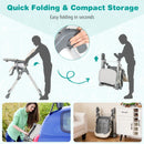 Foldable High Chair with Footrest and Detachable Tray by LJGDeals