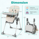 Foldable High Chair with Footrest and Detachable Tray by DirectDeals