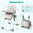 Foldable High Chair with Footrest and Detachable Tray by LJGDeals