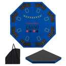8-Player Foldable Poker Table Top with Carrying Bag