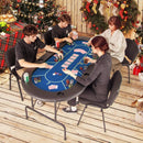 72 x 36 x 30.5 Inch Foldable Poker Table with 8 Cup Holders by LJGDeals