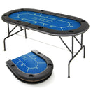 72 x 36 x 30.5 Inch Foldable Poker Table with 8 Cup Holders by LJGDeals