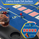 72 x 36 x 30.5 Inch Foldable Poker Table with 8 Cup Holders by LJGDeals