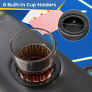 72 x 36 x 30.5 Inch Foldable Poker Table with 8 Cup Holders by LJGDeals