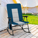 Foldable Rocking Padded Portable Camping Chair with Backrest and Armrest by LJGDeals