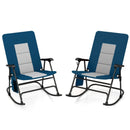 Foldable Rocking Padded Portable Camping Chair with Backrest and Armrest by LJGDeals