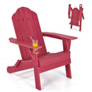 Foldable Weather Resistant Patio Chair with Built-in Cup Holder by LJGDeals