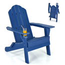 Foldable Weather Resistant Patio Chair with Built-in Cup Holder by LJGDeals