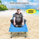 Folding Camping Cot with Side Storage Pocket Detachable Headrest by LJGDeals