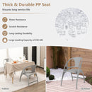 Folding Dining Chairs Set of 2 with Armrest and High Backrest by LJGDeals