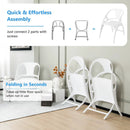 Folding Dining Chairs Set of 2 with Armrest and High Backrest by LJGDeals