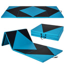 4-Panel PU Leather Folding Exercise Gym Mat with Hook and Loop Fasteners by LJGDeals